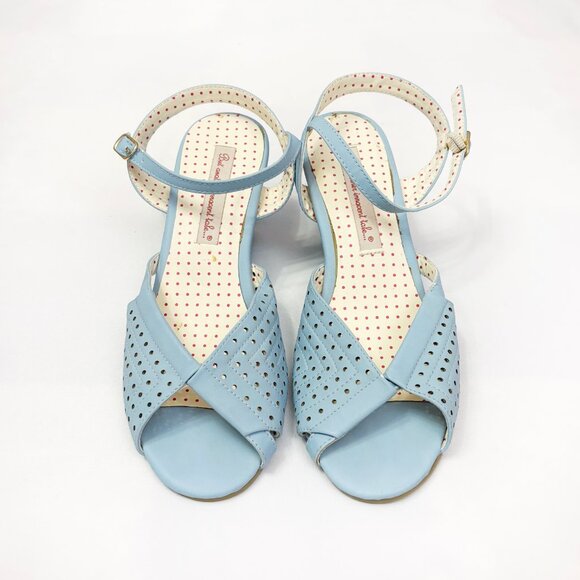 BAIT Footwear powder blue wedge sandals size US 7 - Picture 1 of 5